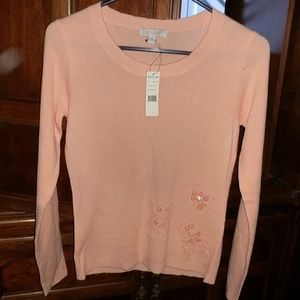 Nwt  light peach b o g a r i cashmere feel size s